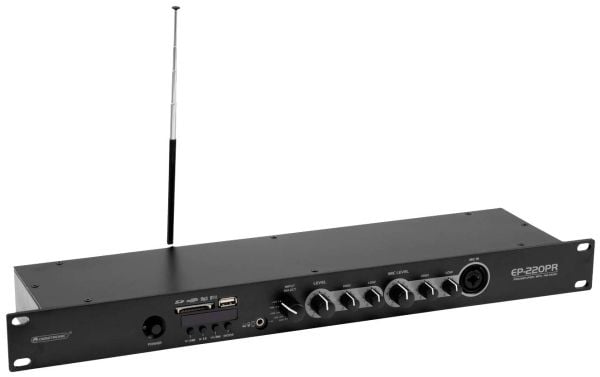 OMNITRONIC EP-220PR forforsterker med MP3-spiller og FM-radio (10007074)
