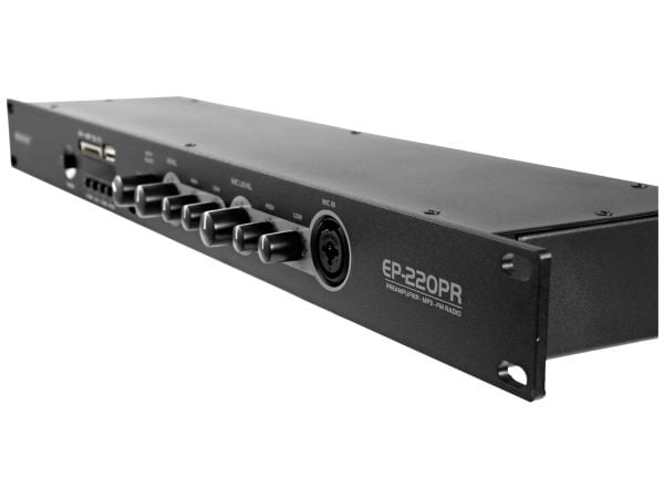 OMNITRONIC EP-220PR forforsterker med MP3-spiller og FM-radio (10007074)