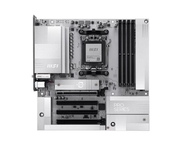 MSI PRO B850M-A WIFI PZ - Hovedkort - micro ATX - Socket AM5 - AMD B850 Chipset - USB 3.2 Gen 2, USB-C 3.2 Gen2, USB 3.2 Gen 1 - 5 Gigabit Ethernet...