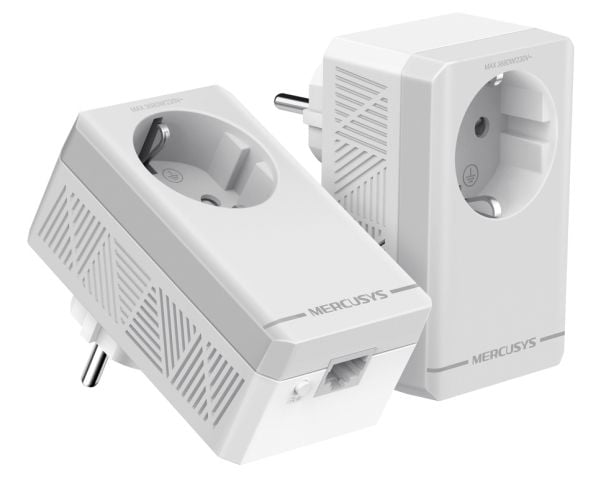 Mercusys AV600, 600 Mbit/s, IEEE 802.3, IEEE 802.3u, Type F, Raskt Ethernet, 10,100 Mbit/s, HomePlug AV2
