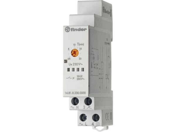 Finder 148182300000 Aikakytkin porrasvalaistukseen DIN-kisko 230 V/AC
