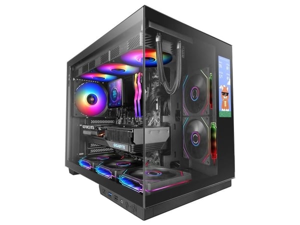 Mars Gaming MCMIRAGE, Midi Tower, PC, Svart, ATX, Micro ATX, Mini-ITX, Herdet glass, Spilling