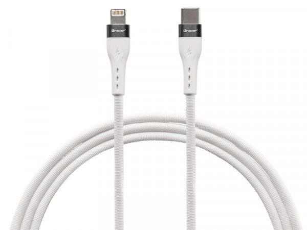 Tracer TRAKBK47495, 1 m, Lightning, USB C, Hankjønn, Hankjønn, Hvit
