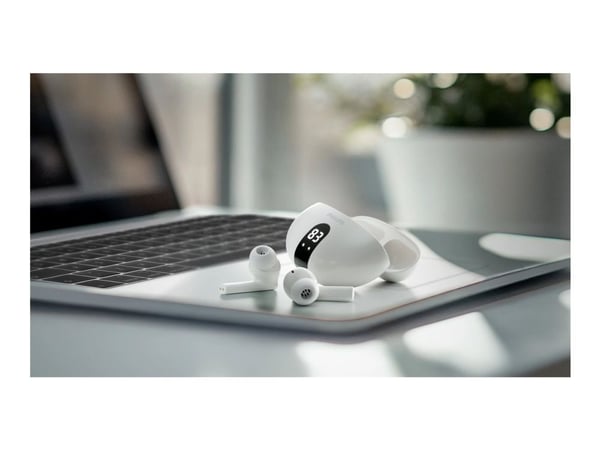 Philips TAT2520WT - True wireless-hodetelefoner med mikrofon - i øret - Bluetooth - hvit
