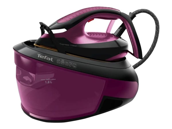 Tefal Express Vision SV8152E0 - Dampstrykejern - såleplate: Durilium AirGlide Autoclean - 2800 W - svart/purpur Tefal Express Vision SV8152E0 - Dampstrykejern - såleplate: Durilium AirGlide Autoclean - 2800 W - svart/purpur