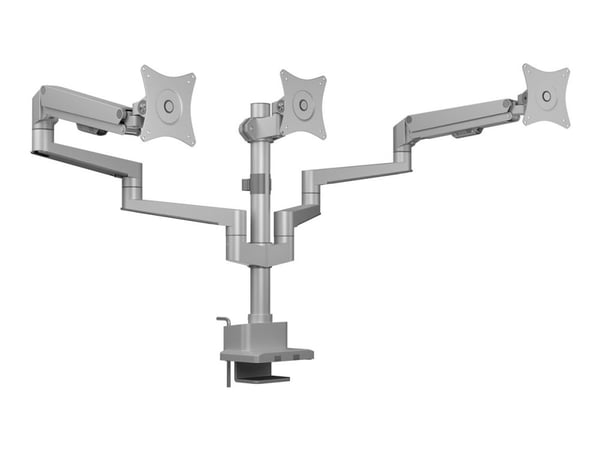 ICY BOX - Monteringssett (klemmemonteringsbase, skrivebordsmalje, 3 displaymonteringer) - justerbar arm - for 3 LCD/plasma-paneler - plastikk, stål...