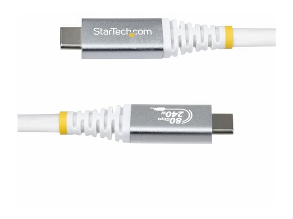 StarTech - USB-kabel - USB-C (hann) til USB-C (hann) - USB4 / Thunderbolt / DisplayPort 2.1 - 51.33 cm - 4K 120 Hz støtte, 8K 60Hz støtte, utvidet ...