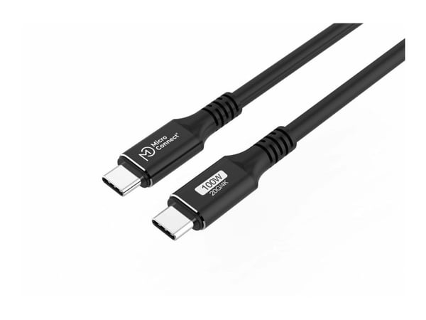 MicroConnect Premium - USB-kabel - USB-C (hane) till USB-C (hane) - USB 3.2 Gen 2x2 - 20 V - 5 A - 0,15 m - USB-strömförsörjning (100W), 4K60Hz stö...