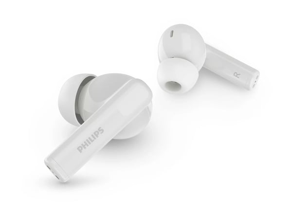 Philips TAT2520WT - True wireless-hodetelefoner med mikrofon - i øret - Bluetooth - hvit