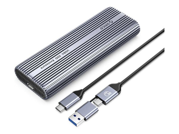 Orico M.2 NVMe SSD-kabinett, USB-C 40 Gbps, med vifte, metall