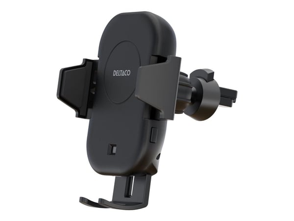 DELTACO - Trådløs ladeholder for bil - 15 watt - QC - svart