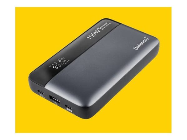 Intenso 7350050, 20000 mAh, Litiumioni (Li-Ion), Power Delivery, 100 W, musta, Harmaa