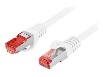 Lanberg - Koblingskabel - RJ-45 (hann) til RJ-45 (hann) - 5.7 mm - S/FTP - CAT 6 - halogenfri, uten hindringer - hvit
