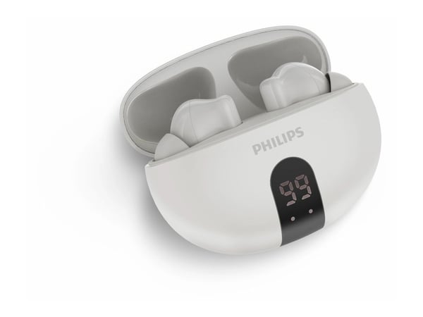 Philips TAT2520WT - True wireless-hodetelefoner med mikrofon - i øret - Bluetooth - hvit