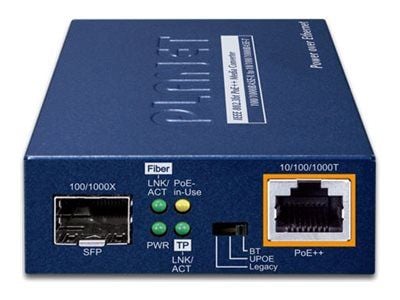PLANET 1-Port 100/1000X SFP to, LC, SFP, Sininen, Metalli, FCC Part 15 Class A, CE, 60 W, 94 mm