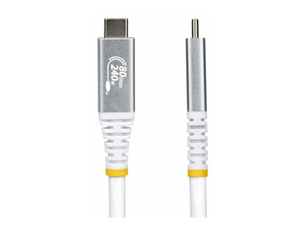 StarTech - USB-kabel - USB-C (hann) til USB-C (hann) - USB4 / Thunderbolt / DisplayPort 2.1 - 51.33 cm - 4K 120 Hz støtte, 8K 60Hz støtte, utvidet ...