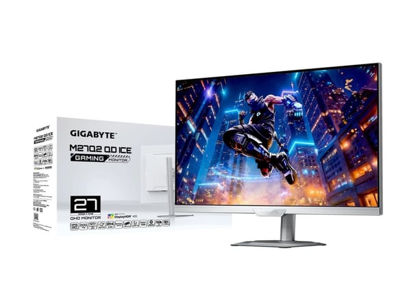 Gigabyte M27Q2 QD - LED-skjerm - gaming - 27" - 2560 x 1440 QHD @ 210 Hz - SS IPS - 350 cd/m² - 1000:1 - DisplayHDR 400 - 1 ms - HDMI, DisplayPort,...