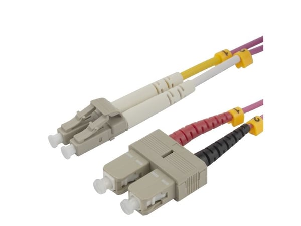 Deltaco LCSC-4-OM4, 4 m, OM4, 2x LC, 2x SC