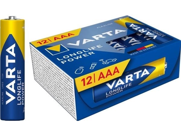 Varta BV-HE 12 AAA - Alkalisk - Sylindrisk - 1,5V - 4,45 cm - 1,05 cm (4903301112)