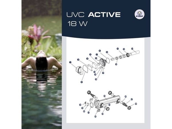 FIAP 2782 UVC Active 18 W UVC-apparat Med UVC-klaringsenhed