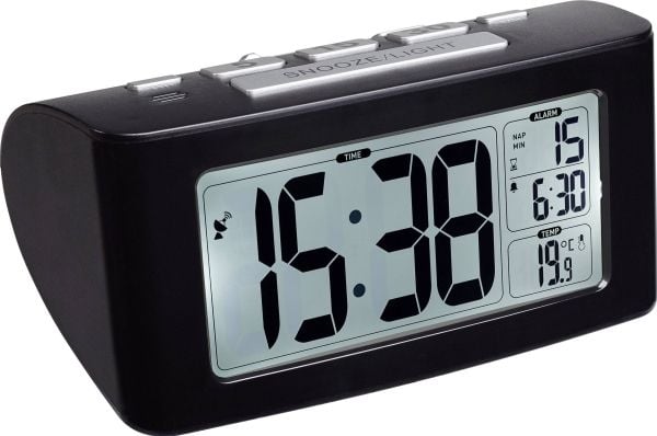 TFA Dostmann 60.2532.01 Radiohälytyskello Musta Hälytysajat 1