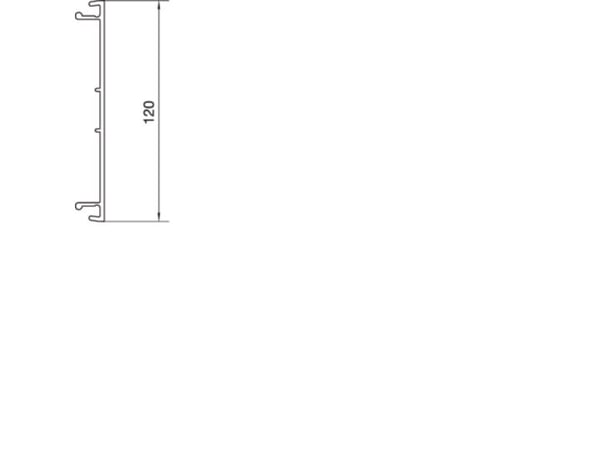 Hager BR7017029010, Topp-panel, Hvit, Polyvinylklorid (PVC), 120 mm, 2000 mm