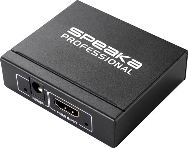 SPEAKA PROFESSIONAL 2-ports HDMI splitter Ultra HD-kompatibel, 3D-avspilling mulig 3840 x 2160 piksler Sch