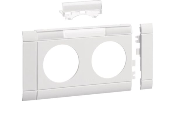 Ecoline lock H=80mm, med uppmärkningsfält för dubbla uttag RAL 9016
