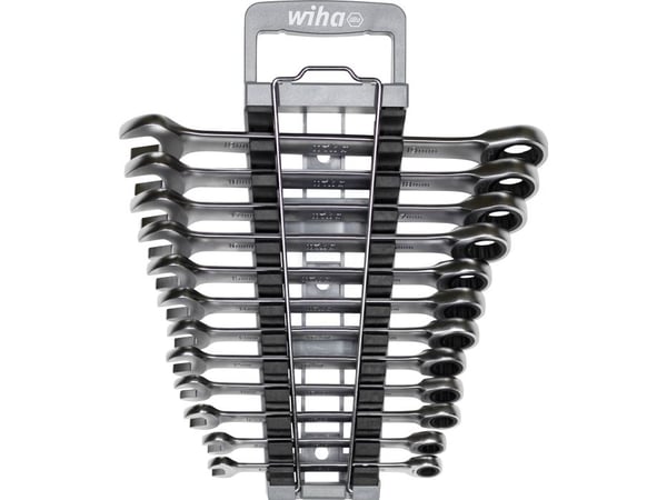 Wiha 644M - Ratchet combination wrench set - 13 deler - inn holder