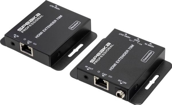 SpeaKa Professional SP-HDE-200 HDMI® HDMI-forlenger via nettverkskabel RJ45 70 m (SP-9424396)
