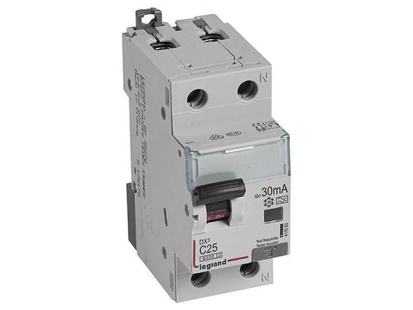 Yhdistelmäkytkin DX3 Automatsikr/HPFI C 25A 30mA 1P+N 6/6kA tyyppi A Yhdistelmäkytkin DX3 Automatsikr/HPFI C 25A 30mA 1P+N 6/6kA tyyppi A