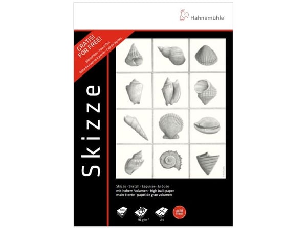 Hahnemühle 10650047, Sort, Hvit, 96 g/m², 200 ark