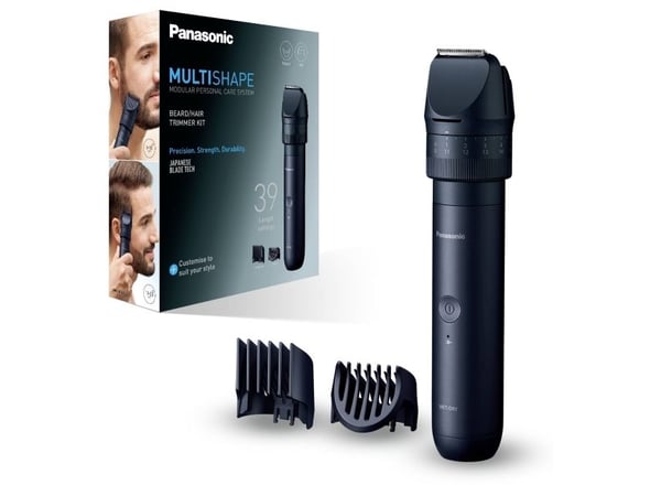 Panasonicin parta- ja hiustrimmerisarja ER-CKN1-A301 MultiShape johdoton, märkä ja kuiva, 39, musta