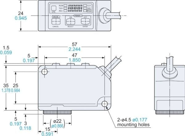 Panasonic LX101P Värianturi 1 kpl 12 - 24 V/DC (L x S x K) 35 x 24 x 57 mm