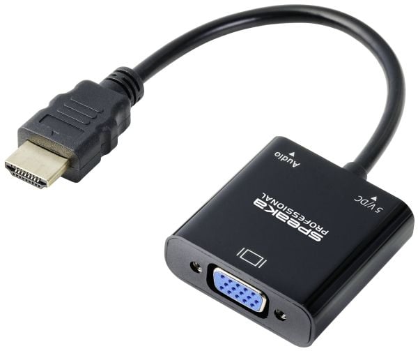SP-10352148 HDMI-adapter [1x - 1x VGA] Schwarz Standard 0.15 (SP-10352148)