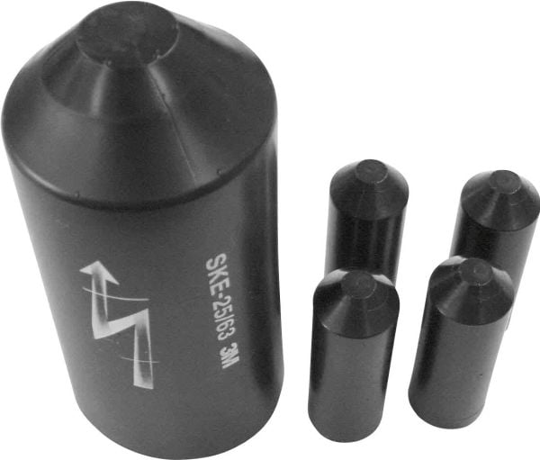 3M SKE S/1+2, Varmekrympet rør, Sort, 4 cm, 4 stk, 120 °C