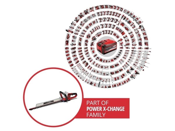 Einhell GE-CH 18/60 Li + 2,5 Ah Starter Kit Pensasleikkuri johdoton sis. akun, sis. laturin 48 W 18 V Lithium 670 mm