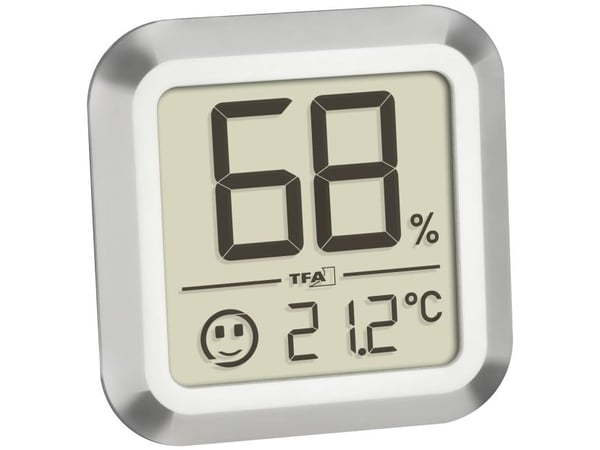 TFA Dostmann Humidore Termo-/hygrometer Sølv