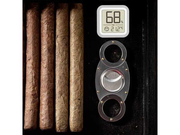 TFA Dostmann Humidore Termo-/hygrometer Sølv