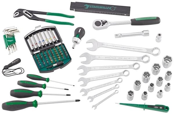 Stahlwille 97830700 STW L-BoXX Basic Set Verktygslåda med utrustning ABS plast Svart, Grön