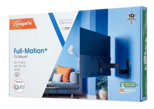 Vogel''s TVM 3663, 101,6 cm (40"), 195,6 cm (77"), 200 x 200 mm, 600 x 400 mm, 180°, Sort