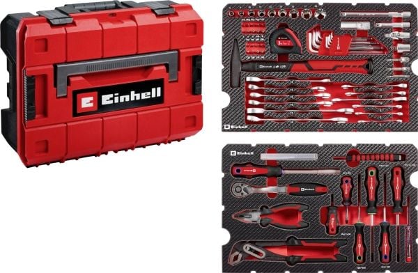 Einhell E-CASE 370570 Työkalukotelo, jossa on varusteet 80 osaa (B x K x S) 44,4 x 32,9 x 13,1 cm