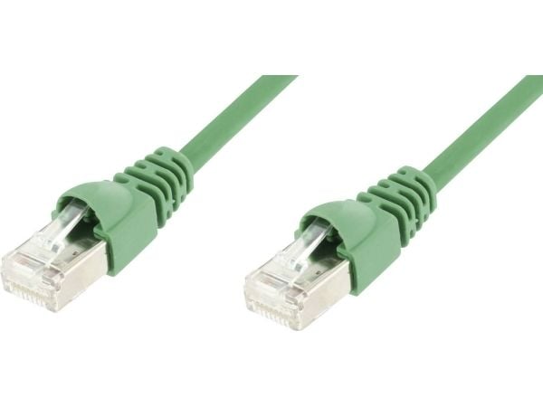 Telegärtner DataVoice Office - Koblingskabel - RJ-45 (hann) til RJ-45 (hann) - 50 cm - 5.8 mm - S/FTP - CAT 6a - med støvel, halogenfri, uten hindr...