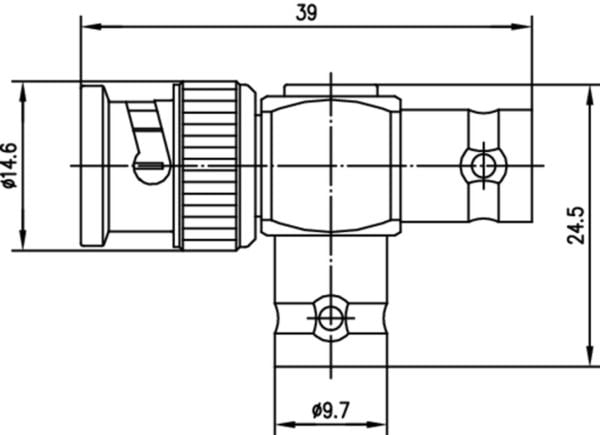 Telegärtner 100023600 100023600 BNC-adapter BNC-kontakt - BNC-uttag, BNC-uttag 1 st