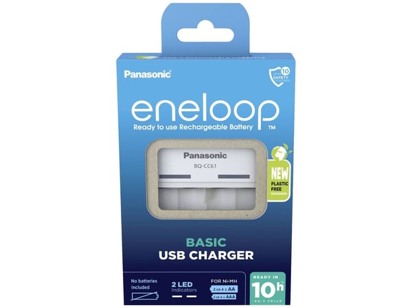 Panasonic eneloop BQ-CC61 - 10 t batterilader - (for 4xAA, 4xAAA)