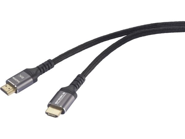 SpeaKa Professional HDMI-liitäntäkaapeli HDMI-A-liitin, HDMI-A-liitin 5,00 m musta SP-13138300 8K UHD HDMI-kaapeli 8K UHD HDMI-kaapeli