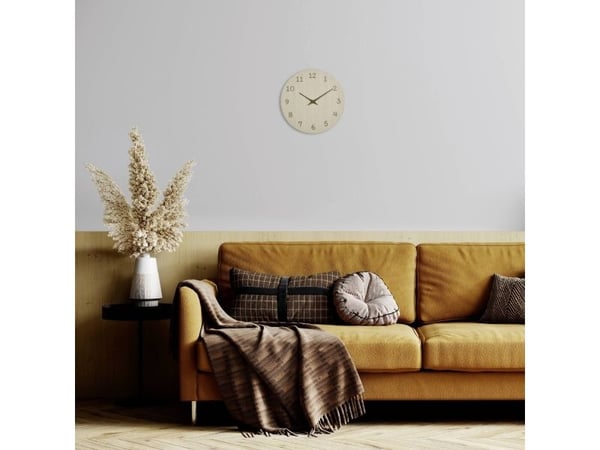 TFA 60.3072.01 Kvartsi seinäkello 298 mm x 41 puinen valo (60.3072.01)