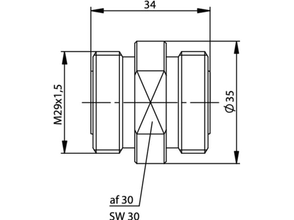 Telegärtner 100024554 100024554 HF-adapter 7-16-DIN-tilslutning - 7-16-DIN-tilslutning 1 st