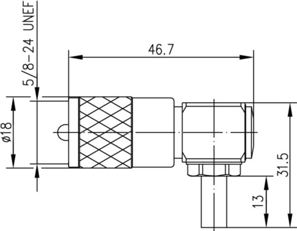 Telegärtner J01040B0691 J01040B0691 UHF-kontakt Kontakt, vinklad 50 Ω 1 st