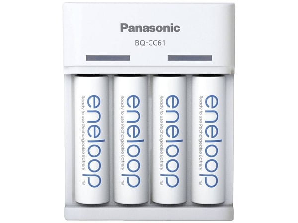 Panasonic eneloop Basic BQ-CC61 - 10t akkulaturi - (2/4xAA/AAA:lle) 4 x AA-tyyppi - NiMH - 2100 mAh